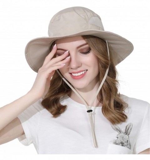 Sun Hats Fishing Hat Anti-UV Breathable Light Protection Hat Wide Brim Beach Hat - Navy Blue - CZ18OZ5AYNT $9.52