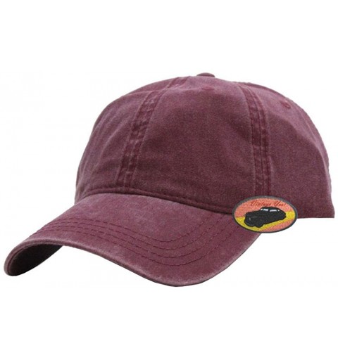 Baseball Caps Blank Dad Hat Cotton Adjustable Baseball Cap - Maroon - CJ12EFFZN1X $9.96