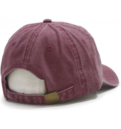 Baseball Caps Blank Dad Hat Cotton Adjustable Baseball Cap - Maroon - CJ12EFFZN1X $9.96