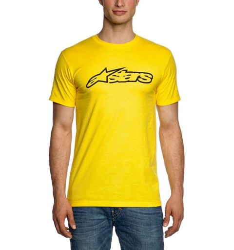 Baseball Caps Men's Logo t-Shirt Modern fit Short Sleeves- Blaze Classic el Gold/Black- M - CD11HIZRB9F $12.64