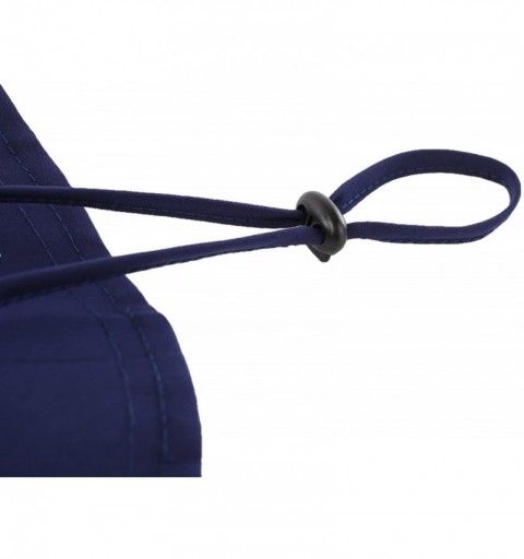Sun Hats Womens Summer Mesh Boonie Sun Hat Wide Brim UV Protection Fishing Hat - Navy Blue - CG18D84OKGE $15.96