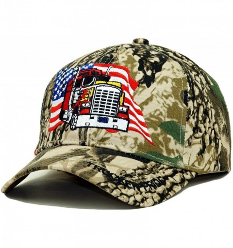 Baseball Caps Trucker Pride Embroidery Hat Father Truck USA Pride Baseball Cap - Digital Camo - CB193SKWGZ4 $15.28