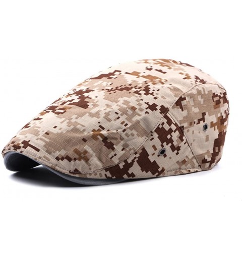 Newsboy Caps Newsboy Cap Military Camouflage Flat Cap Duckbill Hat Ivy Irish Gatsby Caps - Camouflage - C018COSQTN3 $26.07
