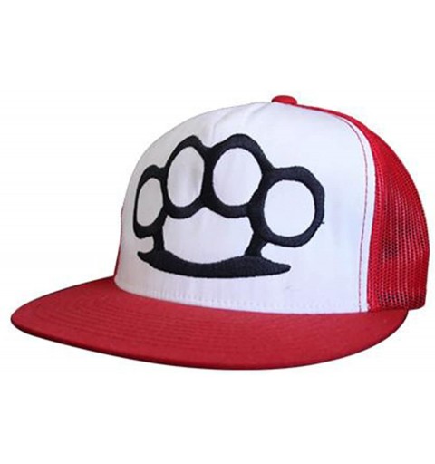 Baseball Caps Brass Knuckle Hat - White/Red - CP187NGO8K0 $33.15