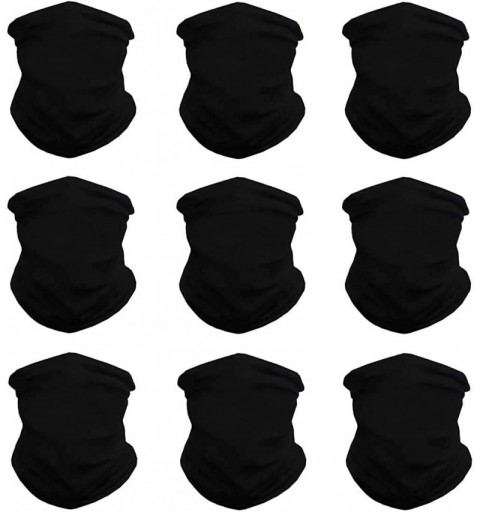 Headbands 12pcs/9pcs/6pcs Headband Bandana - Face Mask Headwear Neck Gaiter Shield Scarf - BLACK (9PCS) - CG126IHV6KD $32.31