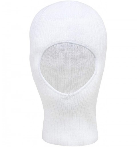 Skullies & Beanies One Hole Thinsulate Flex 100 Gram Facemask - Made in USA - White - C4180ZARATL $14.22