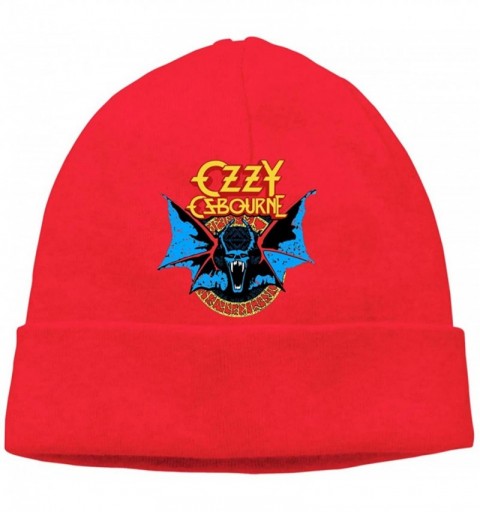 Skullies & Beanies Fun Ozzy Osbourne Black Adult Adult Hedging Cap (Thin) - Red - CV192SLLKCA $16.72