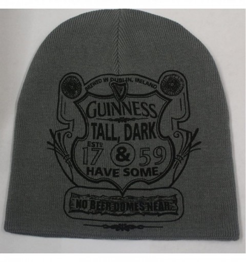 Skullies & Beanies Tall Dark & Have Some Knit Hat Grey - CA116M3FDS5 $11.82