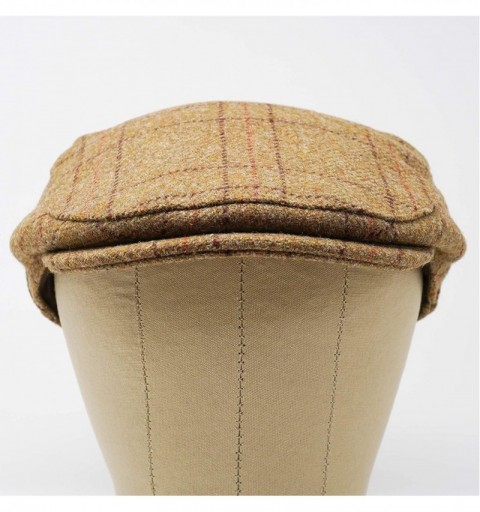 Newsboy Caps Woodsman Flat Cap - Fully Waterproof - Yorkshire Tweed - 100% Wool Outer - Autumn Leaf - CS18ZO3QEAM $32.13
