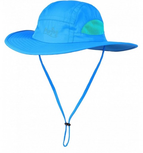 Sun Hats Breathable Adjustable Drawstring Perfect Fishing - Blue - C312EX2DRST $9.87