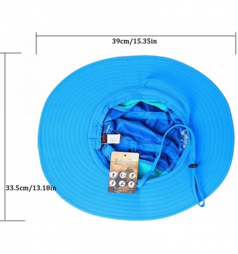 Sun Hats Breathable Adjustable Drawstring Perfect Fishing - Blue - C312EX2DRST $9.87