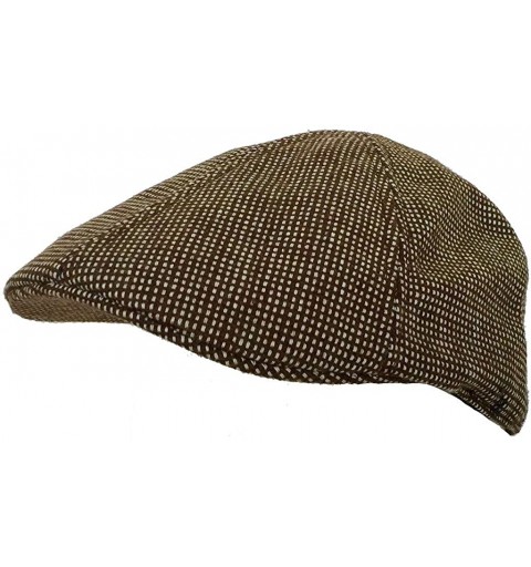 Newsboy Caps Duckbill Ivy Cap 6 Panel Wool Blend Driver Pub Hat - Brown - C01278LTJ2F $36.03