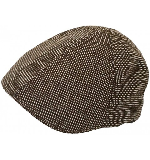 Newsboy Caps Duckbill Ivy Cap 6 Panel Wool Blend Driver Pub Hat - Brown - C01278LTJ2F $36.03