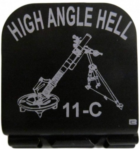 Baseball Caps US Army 11-C High Angle Hell Mortar Laser Etched Hat Clip Black - C318HG3QGIK $16.83