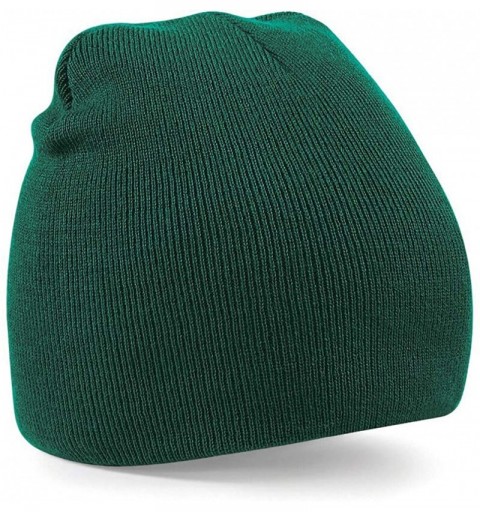 Skullies & Beanies Plain Basic Knitted Winter Beanie Hat - Burgundy - CP11Y2U8HIX $9.31