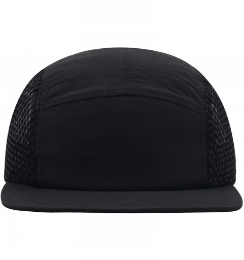 Baseball Caps Light Breathable Quick Dry Pocketable Mesh 5 Panel Hat - Black - CB18GSSW93M $18.75