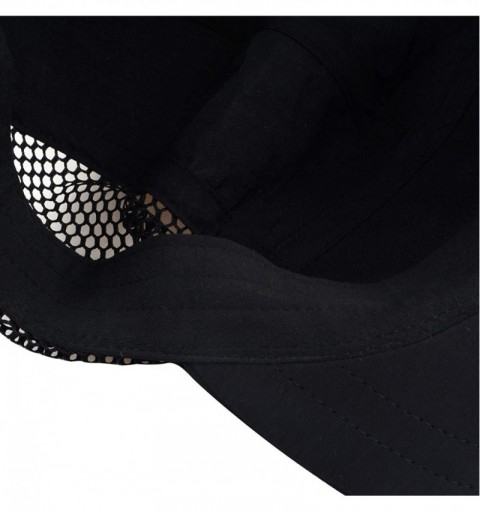 Baseball Caps Light Breathable Quick Dry Pocketable Mesh 5 Panel Hat - Black - CB18GSSW93M $18.75
