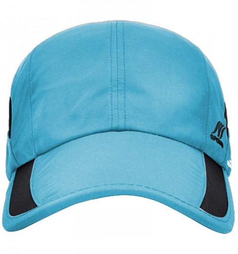 Baseball Caps Men's Outdoor Quick Dry Mesh Baseball Cap Adjustable Lightweight Sun Hat for Running Hiking - Lake Blue B - CL1...