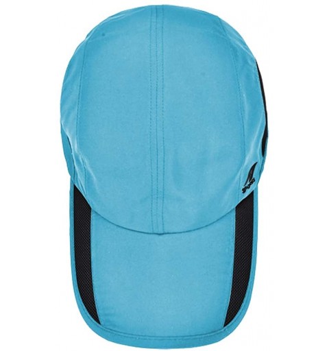 Baseball Caps Men's Outdoor Quick Dry Mesh Baseball Cap Adjustable Lightweight Sun Hat for Running Hiking - Lake Blue B - CL1...