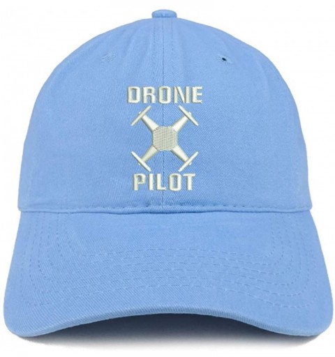 Baseball Caps Drone Operator Pilot Embroidered Soft Crown 100% Brushed Cotton Cap - Carolina Blue - CO18S38WZ4S $15.83