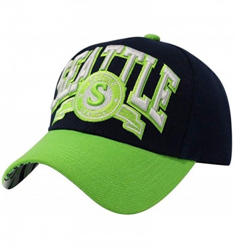 Baseball Caps Team Color City Name Embroidered Baseball Cap Hat Unisex Football Basketball - Seattle - CY1850GZ6X0 $16.59