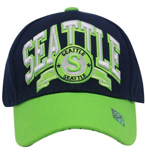 Baseball Caps Team Color City Name Embroidered Baseball Cap Hat Unisex Football Basketball - Seattle - CY1850GZ6X0 $16.59