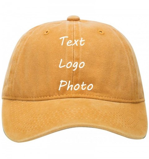 Baseball Caps Custom Cowboy Hat DIY Baseball Cap Outdoor Visor Hat Trucker Hat Personalized Gift/Black - Yellow - CL18G4TTEZO...