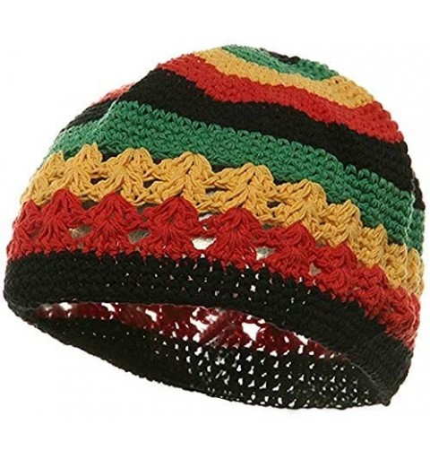 Skullies & Beanies Knit Kufi Hat - Koopy Cap - Crochet Beanie - Rasta - CK11644VI4Z $17.46