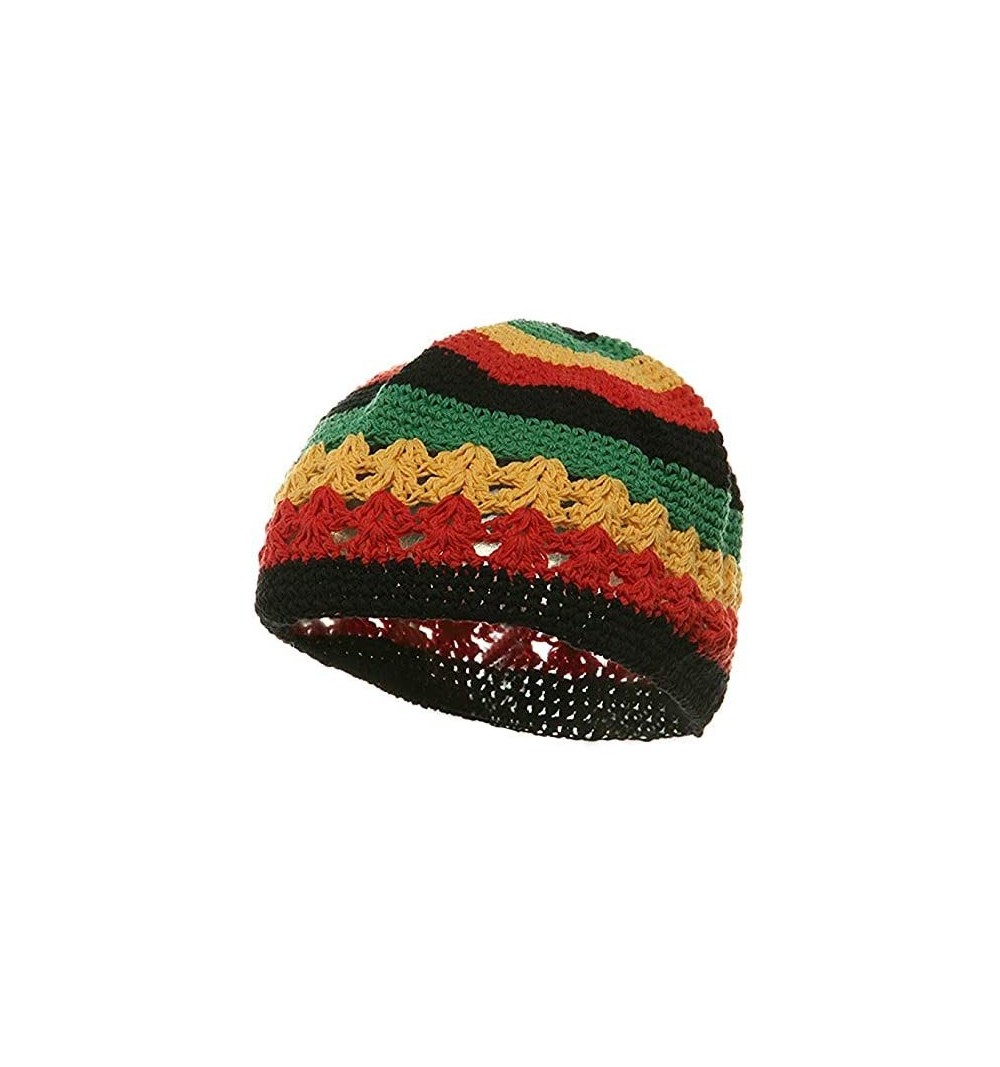Skullies & Beanies Knit Kufi Hat - Koopy Cap - Crochet Beanie - Rasta - CK11644VI4Z $9.30