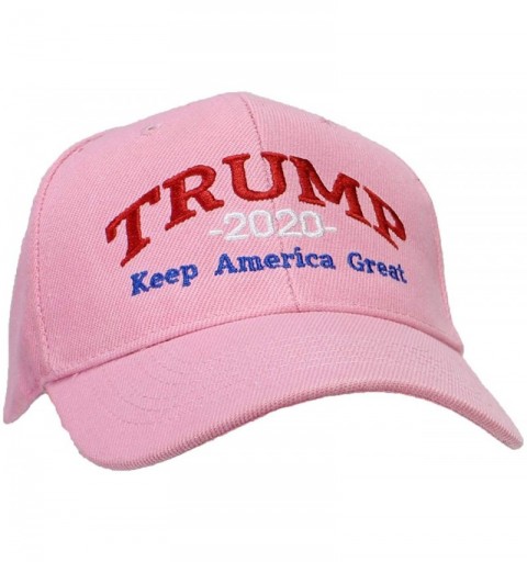 Baseball Caps Adult Embroidered Trump 2020 Keep America Great Campaign Cap - Pink W/Rwb Thread - CP18Q0WRXN6 $13.72
