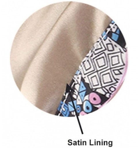Skullies & Beanies Cotton Turbans Satin Liner Double-Layered Beanie Chemo Cap Sleep Bonnet - Pink - C418R0A0ZEA $7.73