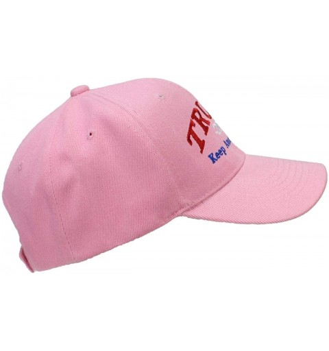 Baseball Caps Adult Embroidered Trump 2020 Keep America Great Campaign Cap - Pink W/Rwb Thread - CP18Q0WRXN6 $13.72