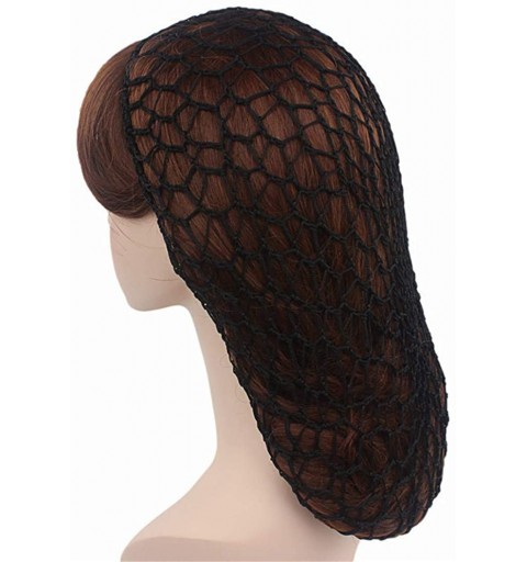 Skullies & Beanies Women Soft Rayon Snood Hat Hair Net Crocheted Hair Net Cap Mix Colors Dropshipping - Fw-12-rose - C018S4SG...