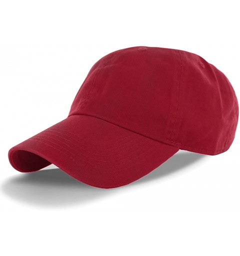 Baseball Caps Plain 100% Cotton Adjustable Baseball Cap - Wine - C611SEDFN4Z $10.41