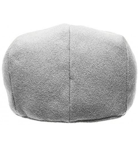 Newsboy Caps Classic Men's Flat Hat Wool Newsboy Herringbone Tweed Driving Cap - Plain Ash-gray - CB1899UNQNK $19.91