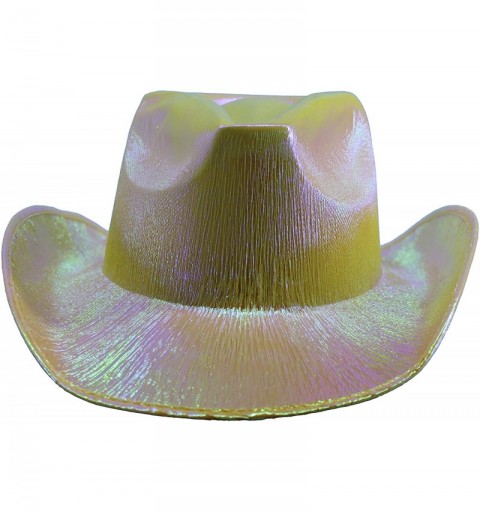 Cowboy Hats Metallic Cowboy Hat - Yellow - C318X5H8LEN $20.56