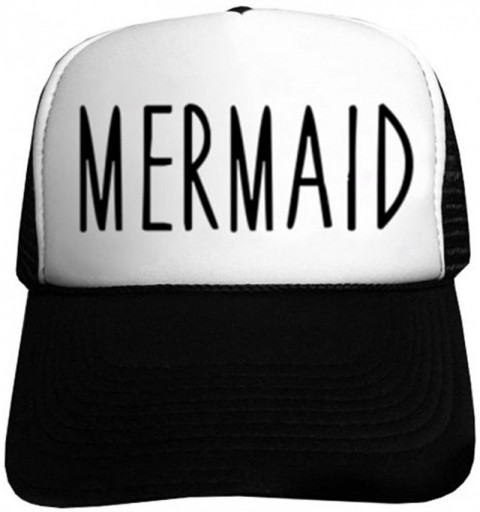 Baseball Caps Mermaid Trucker Hat - Black/White - CO12GM52LLT $18.35