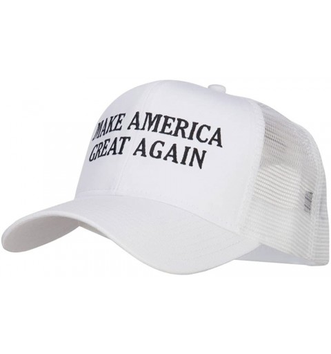 Baseball Caps Make America Great Again Embroidered Mesh Cap - White - CA12ENS0ZB5 $19.48