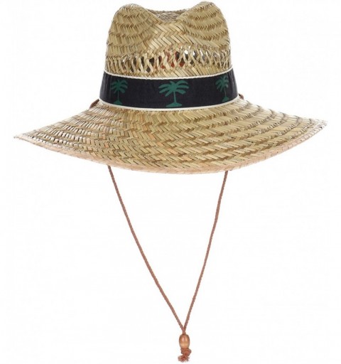 Sun Hats Classic Summer Protective Lifeguard Natural Straw Beach Sun Hat - Swt3678a - CF18DY0RM84 $18.84