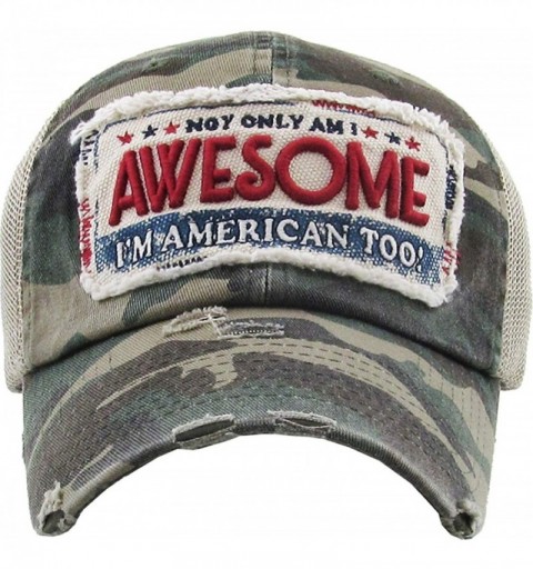 Baseball Caps USA Flag Hat Collection Distressed Vintage Baseball Cap Dad Hat Adjustable Unconstructed - (224) Camo - CT18XHR...