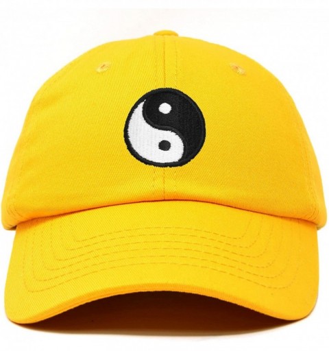 Baseball Caps Ying Yang Dad Hat Baseball Cap Zen Peace Balance Philosophy - Gold - C418XOC00EX $9.06