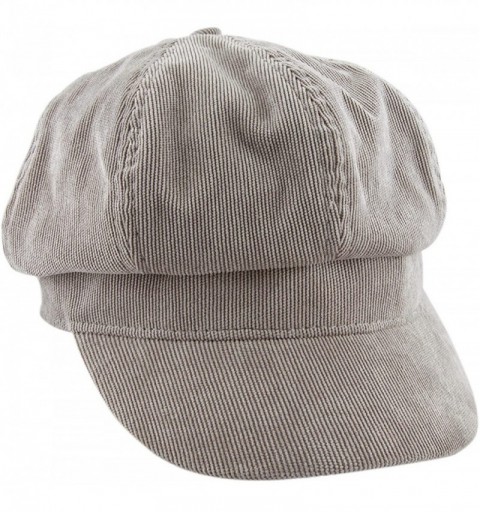 Newsboy Caps Newsboy Hat-Plain Cabbie Visor Beret Gatsby Ivy Caps for Women - Grey(corduroy) - CU188GINN83 $9.66