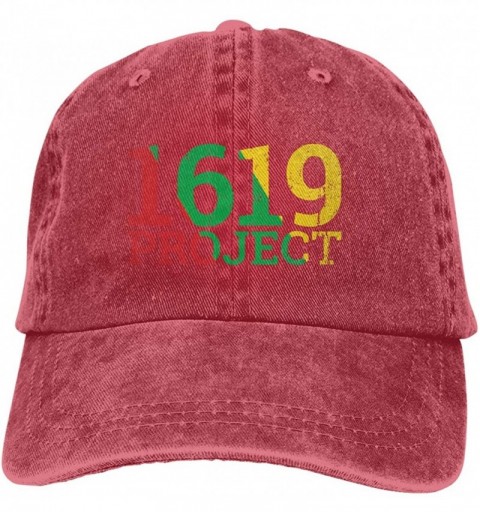 Baseball Caps Project Denim Hats Cowboy Hats Dad Hat - Red - CP18XZXYS99 $17.03
