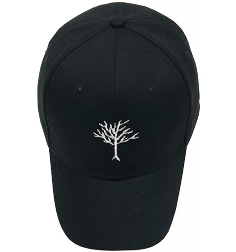 Baseball Caps Tree Embroidered Baseball Cap Adjustable Unisex Hat Snapback Hat Dad Hat - Black - CW18XL258XY $9.51