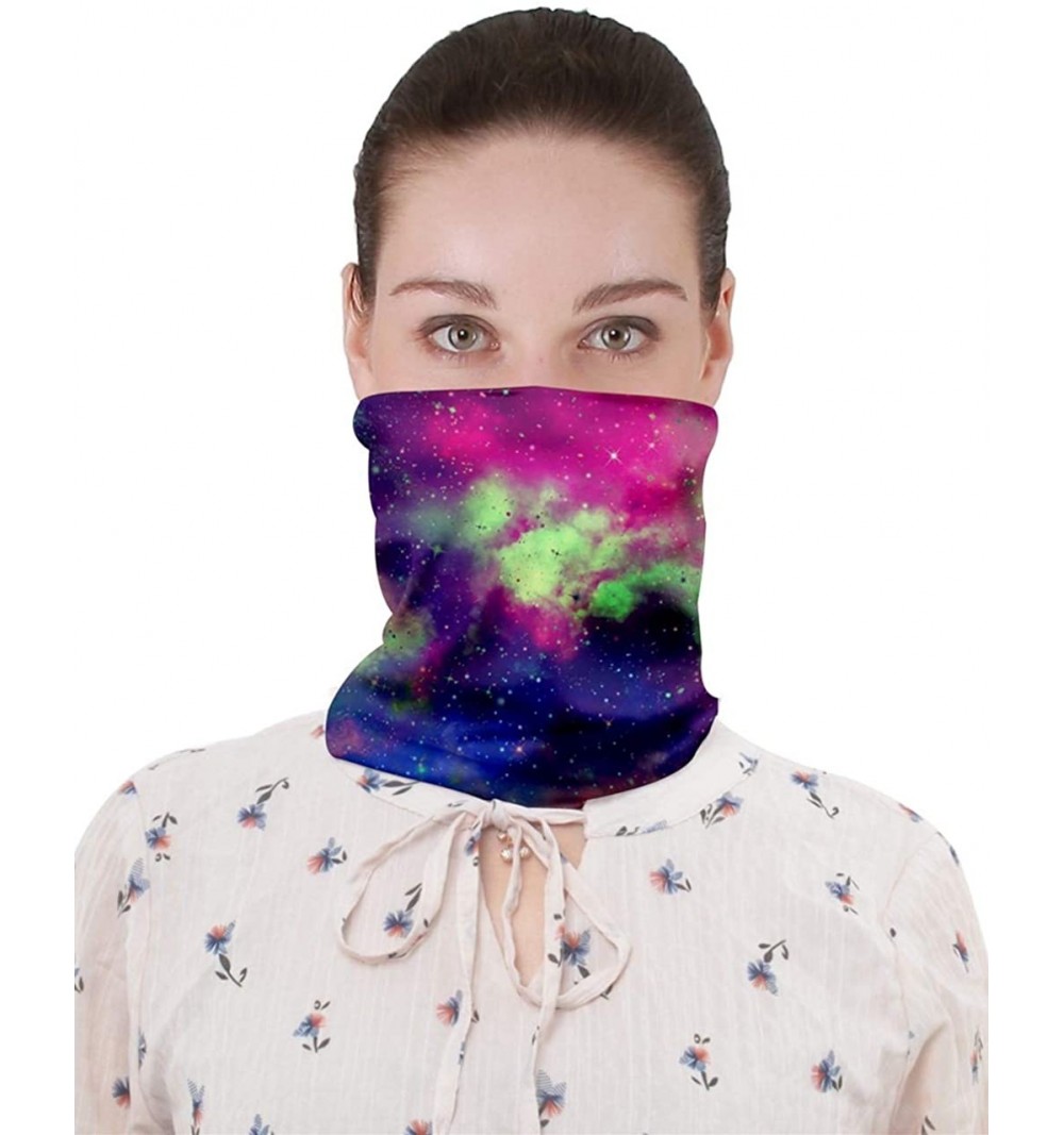 Headbands Womens Starry Night Sky Moon Stars Space Constellations Planets Mrs Frizzle Face Mask Bandanas Headbands - CT198S0H...