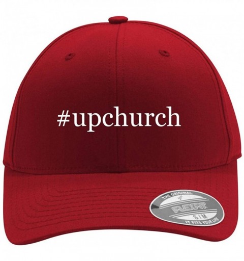 Baseball Caps Upchurch - Men's Hashtag Flexfit Baseball Cap Hat - Red - CY18WYCKH65 $14.23