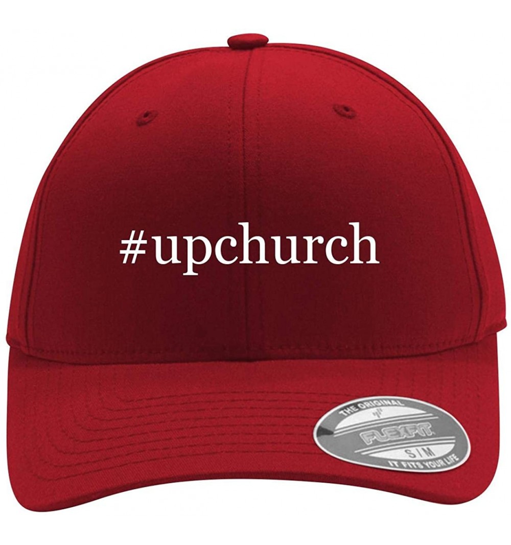 Baseball Caps Upchurch - Men's Hashtag Flexfit Baseball Cap Hat - Red - CY18WYCKH65 $14.23