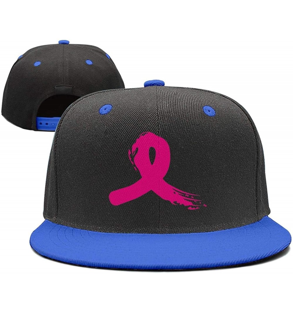 Baseball Caps Pink Ribbon Design Breast Cancer Flat Bill Adjustable Hat Snap Snapback Cap Men & Women Hip-Hop - C518KH2W9KR $...