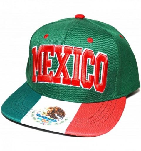 Baseball Caps Country Flag National Embroidered Snapback Flat Bill Cap Baseball Hat AYO3024 - Mexico - CR187CT4G9M $9.37