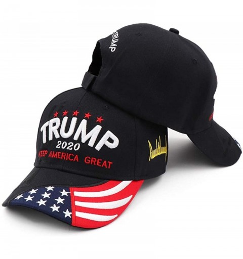 Baseball Caps Trump 2020 Keep America Great Campaign Embroidered USA Flag Hats Baseball Trucker Cap for Men and Women - C9193...